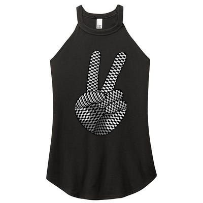 Cool Checkered For  Wo Checker Pattern Checkerboard Women's Perfect Tri Rocker Tank