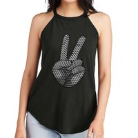 Cool Checkered For  Wo Checker Pattern Checkerboard Women's Perfect Tri Rocker Tank
