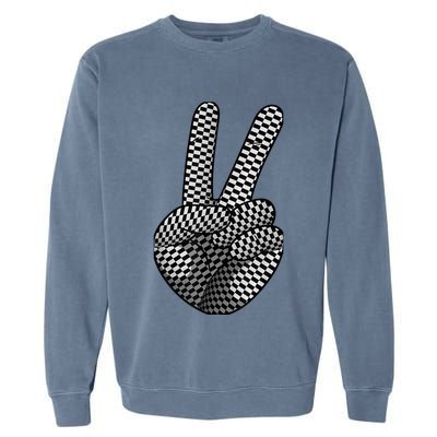 Cool Checkered For  Wo Checker Pattern Checkerboard Garment-Dyed Sweatshirt