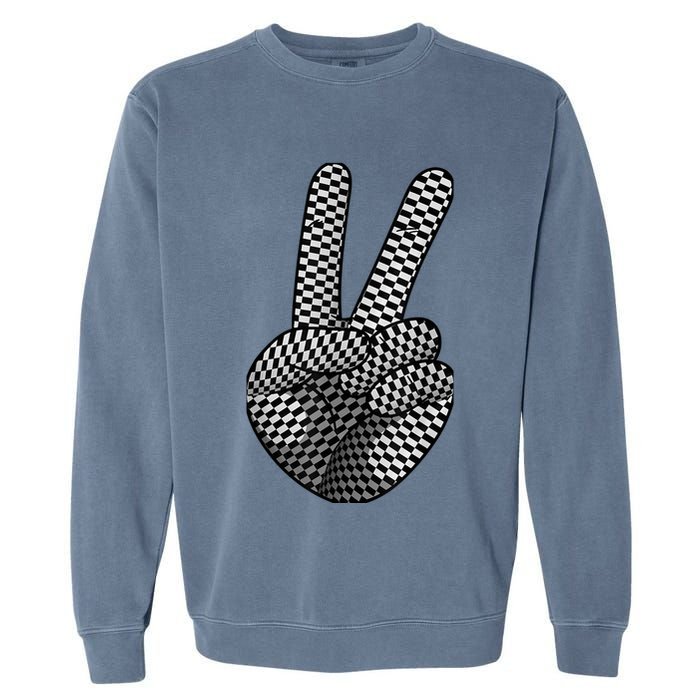 Cool Checkered For  Wo Checker Pattern Checkerboard Garment-Dyed Sweatshirt