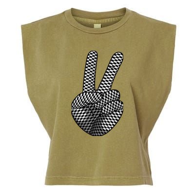 Cool Checkered For  Wo Checker Pattern Checkerboard Garment-Dyed Women's Muscle Tee