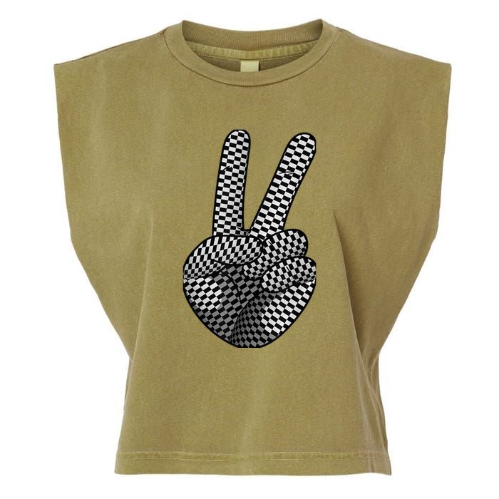 Cool Checkered For  Wo Checker Pattern Checkerboard Garment-Dyed Women's Muscle Tee