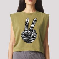Cool Checkered For  Wo Checker Pattern Checkerboard Garment-Dyed Women's Muscle Tee