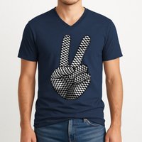 Cool Checkered For  Wo Checker Pattern Checkerboard V-Neck T-Shirt