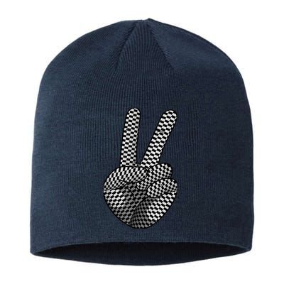 Cool Checkered For  Wo Checker Pattern Checkerboard Sustainable Beanie