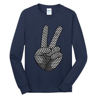 Cool Checkered For  Wo Checker Pattern Checkerboard Tall Long Sleeve T-Shirt