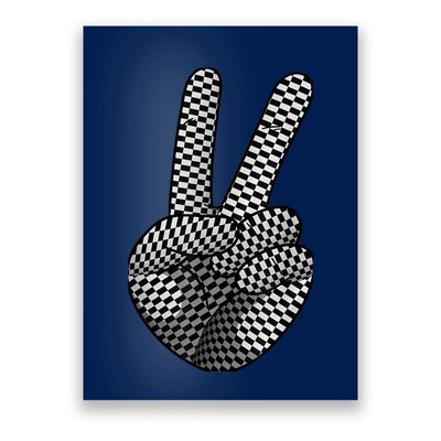 Cool Checkered For  Wo Checker Pattern Checkerboard Poster