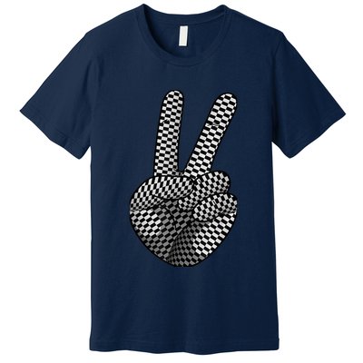 Cool Checkered For  Wo Checker Pattern Checkerboard Premium T-Shirt