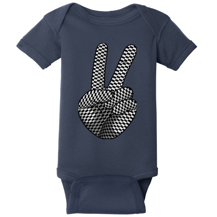 Cool Checkered For  Wo Checker Pattern Checkerboard Baby Bodysuit