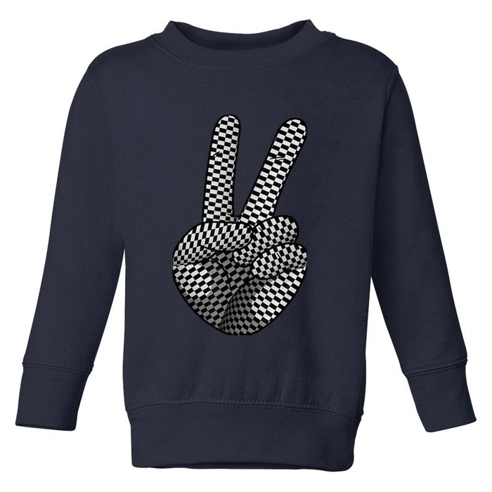 Cool Checkered For  Wo Checker Pattern Checkerboard Toddler Sweatshirt