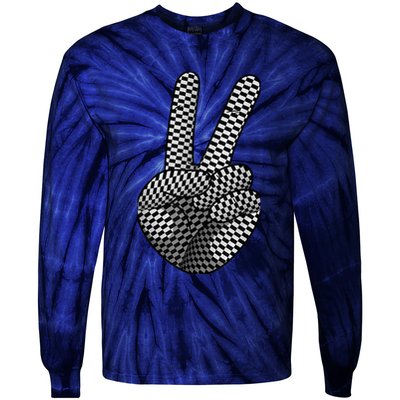 Cool Checkered For  Wo Checker Pattern Checkerboard Tie-Dye Long Sleeve Shirt