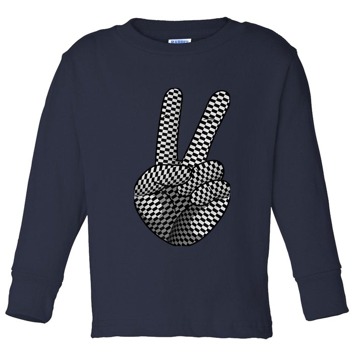 Cool Checkered For  Wo Checker Pattern Checkerboard Toddler Long Sleeve Shirt