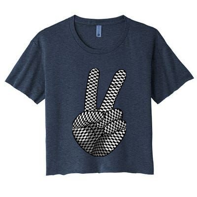 Cool Checkered For  Wo Checker Pattern Checkerboard Crop Top