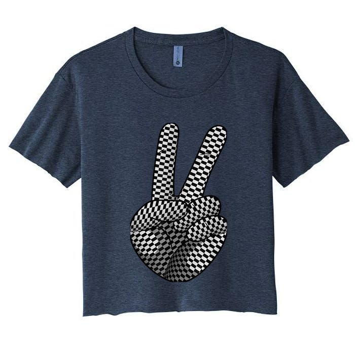 Cool Checkered For  Wo Checker Pattern Checkerboard Crop Top