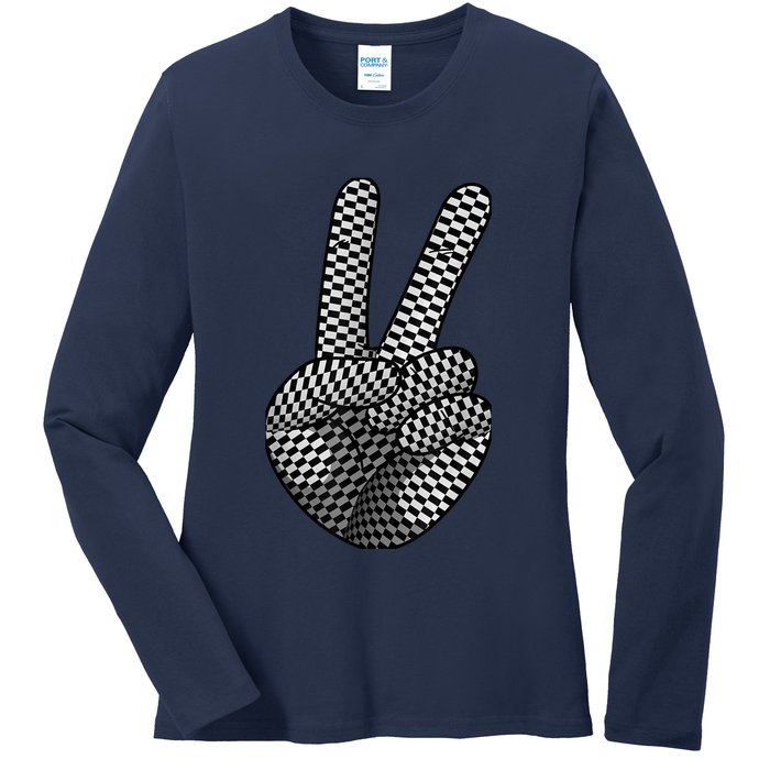 Cool Checkered For  Wo Checker Pattern Checkerboard Ladies Long Sleeve Shirt