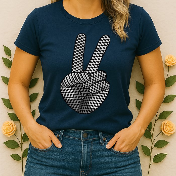 Cool Checkered For  Wo Checker Pattern Checkerboard Womens T-Shirt