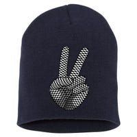 Cool Checkered For  Wo Checker Pattern Checkerboard Short Acrylic Beanie