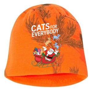 Cute Cats For Everybody Funny Christmas Cat Lover Santa Xmas Cute Gift Kati - Camo Knit Beanie