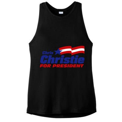 Chris Christie For President 2024 Election Ladies PosiCharge Tri-Blend Wicking Tank