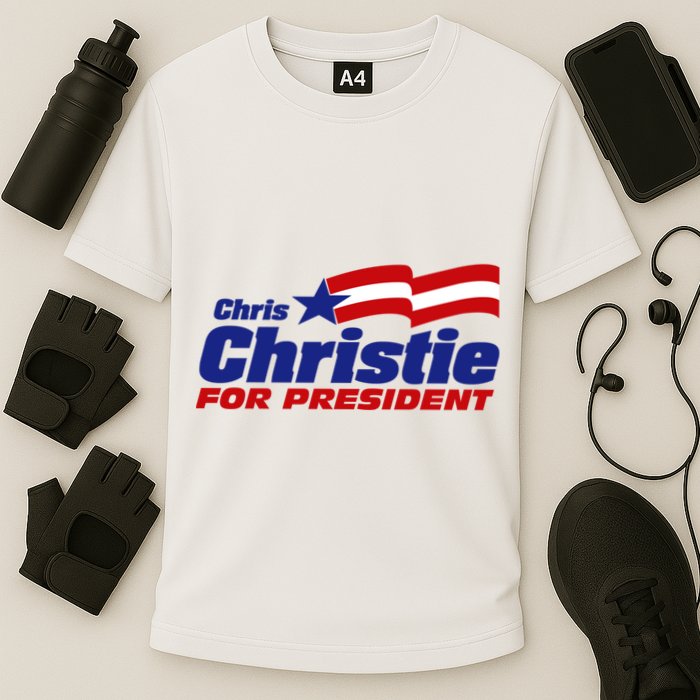 Chris Christie For President 2024 Election Cooling Performance Crew T-Shirt