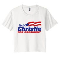 Chris Christie For President 2024 Election Women's Crop Top Tee