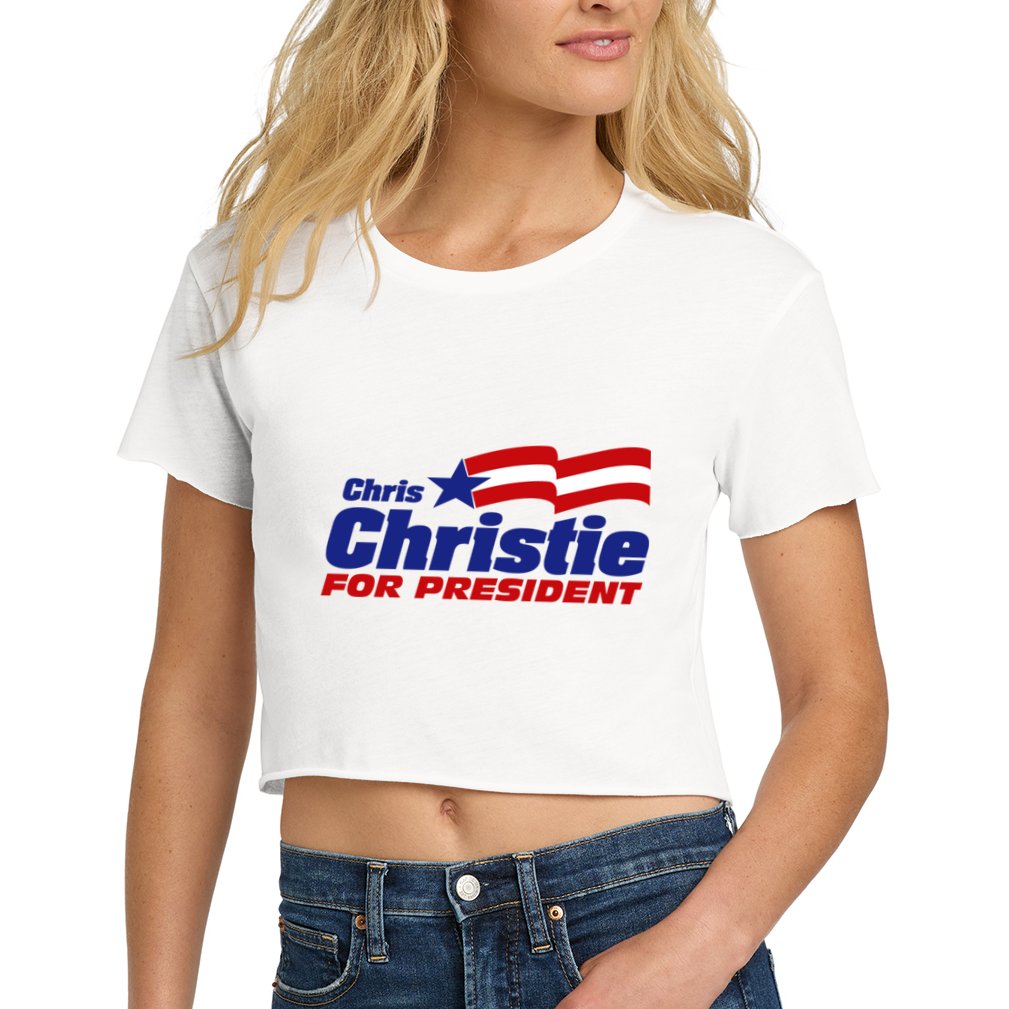 Chris Christie For President 2024 Election Women's Crop Top Tee