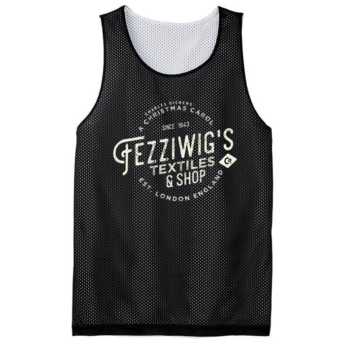 Christmas Carol Fezziwigs Scrooge Holiday Design Mesh Reversible Basketball Jersey Tank