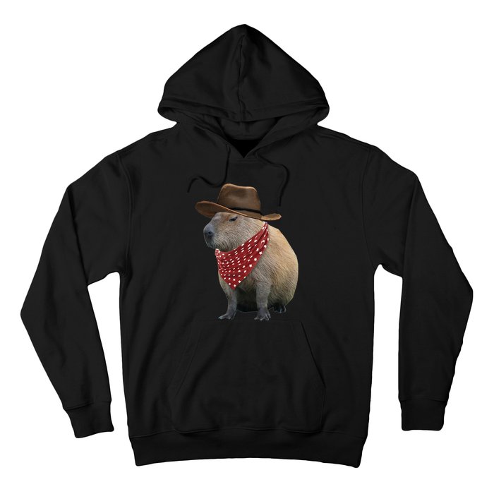 Cow Capybara Funny Howdy Capy Hoodie