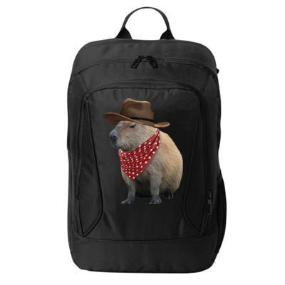 Cow Capybara Funny Howdy Capy City Backpack