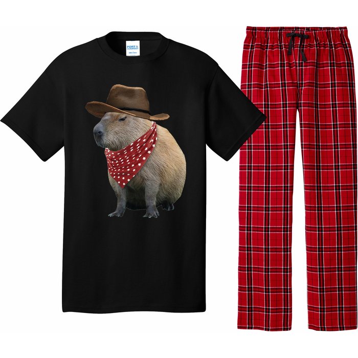 Cow Capybara Funny Howdy Capy Pajama Set