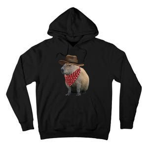 Cow Capybara Funny Howdy Capy Tall Hoodie