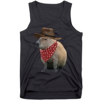 Cow Capybara Funny Howdy Capy Tank Top