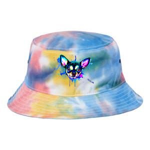 Cute Chihuahua Face Watercolor Painting Art Gift Tie Dye Newport Bucket Hat