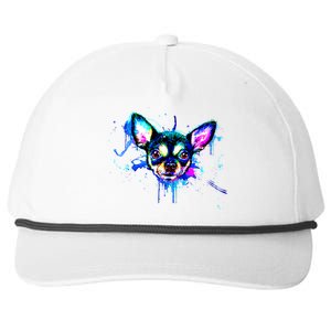 Cute Chihuahua Face Watercolor Painting Art Gift Snapback Five-Panel Rope Hat