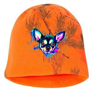 Cute Chihuahua Face Watercolor Painting Art Gift Kati - Camo Knit Beanie