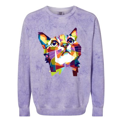 Colorful Cat For Cat Lovers Perfect Gift For S Colorblast Crewneck Sweatshirt