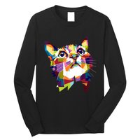 Colorful Cat For Cat Lovers Perfect Gift For S Long Sleeve Shirt