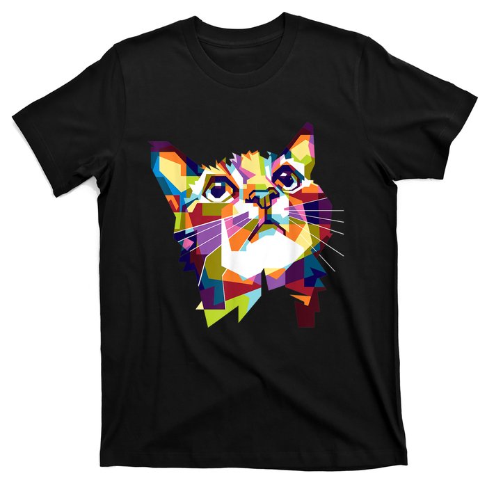 Colorful Cat For Cat Lovers Perfect Gift For S T-Shirt