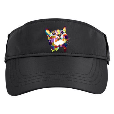 Colorful Cat For Cat Lovers Perfect Gift For S Adult Drive Performance Visor