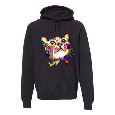 Colorful Cat For Cat Lovers Perfect Gift For S Premium Hoodie