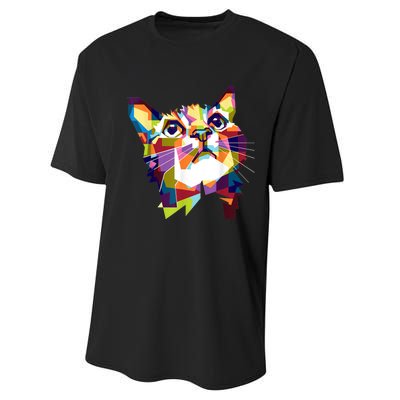 Colorful Cat For Cat Lovers Perfect Gift For S Performance Sprint T-Shirt