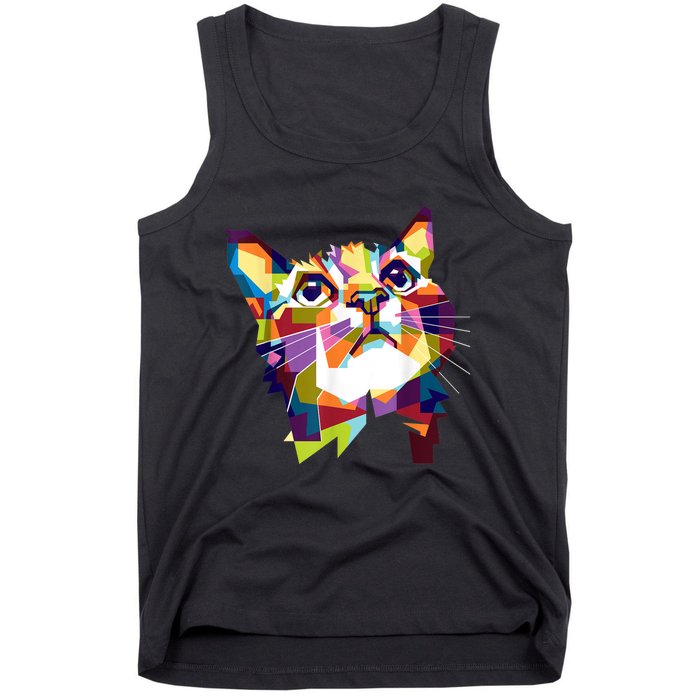 Colorful Cat For Cat Lovers Perfect Gift For S Tank Top