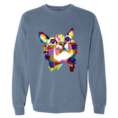 Colorful Cat For Cat Lovers Perfect Gift For S Garment-Dyed Sweatshirt