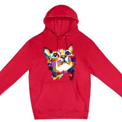 Colorful Cat For Cat Lovers Perfect Gift For S Premium Pullover Hoodie