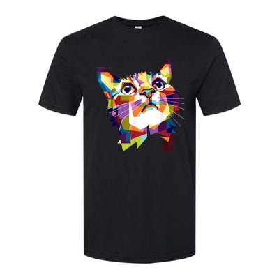 Colorful Cat For Cat Lovers Perfect Gift For S Softstyle CVC T-Shirt