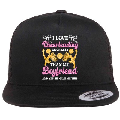 Cheer Cheerleading Friend I Love Cheerleading Much Less Gift Flatbill Hat