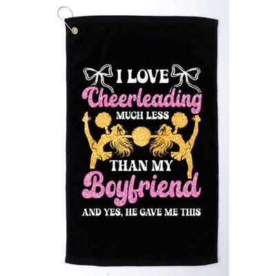 Cheer Cheerleading Friend I Love Cheerleading Much Less Gift Golf Towel