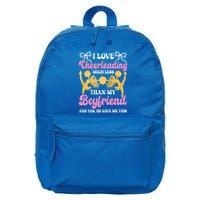 Cheer Cheerleading Friend I Love Cheerleading Much Less Gift 16 in Basic Backpack