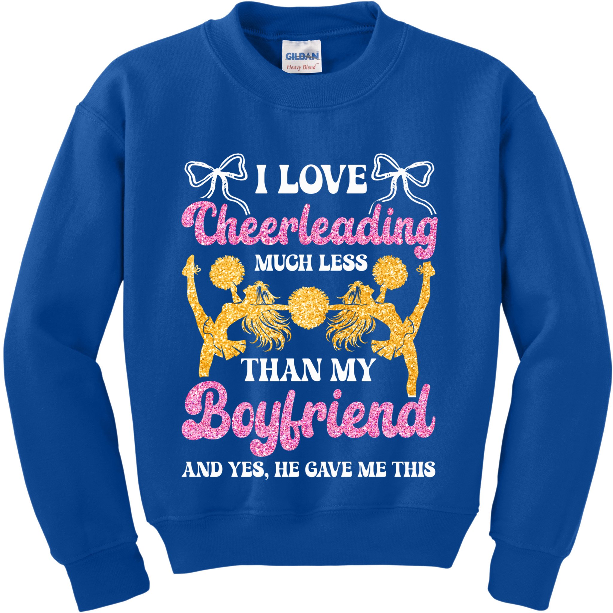 Cheer Cheerleading Friend I Love Cheerleading Much Less Gift Kids Sweatshirt
