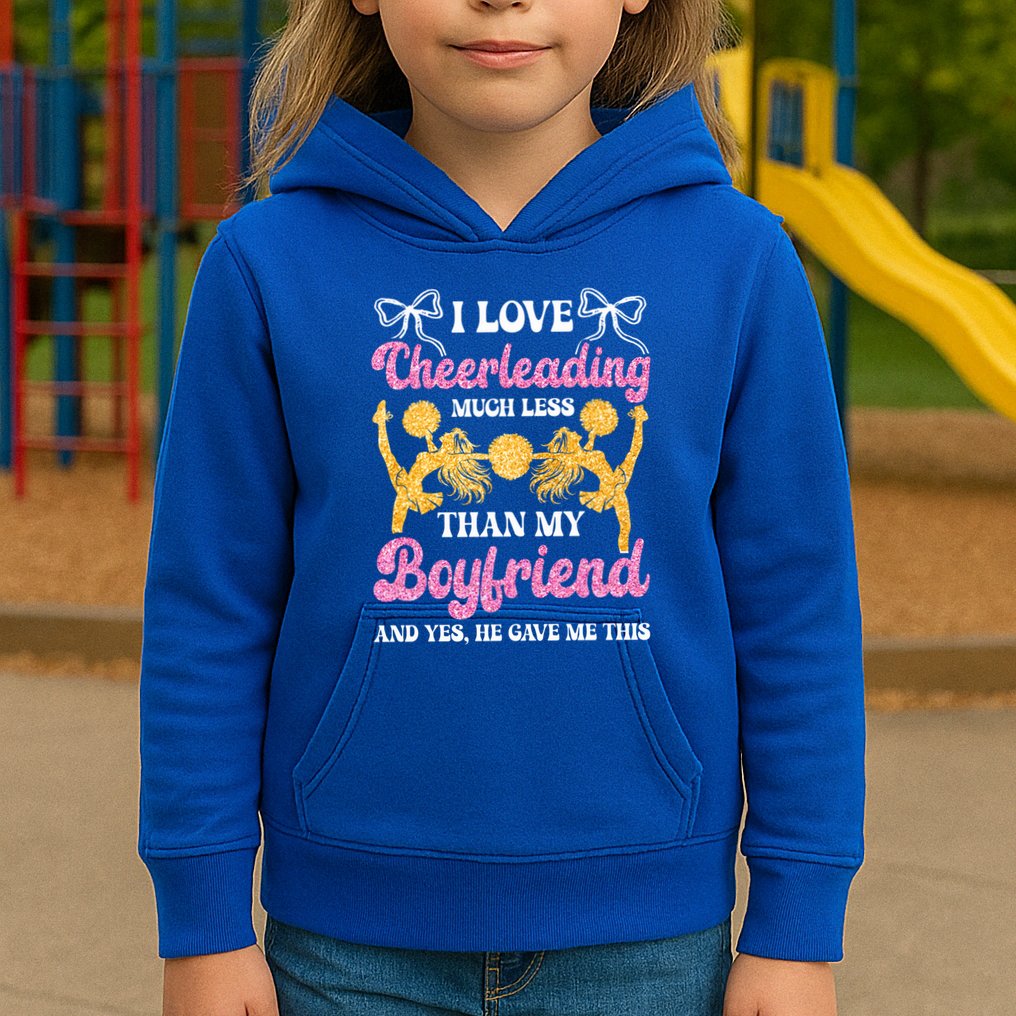 Cheer Cheerleading Friend I Love Cheerleading Much Less Gift Kids Hoodie